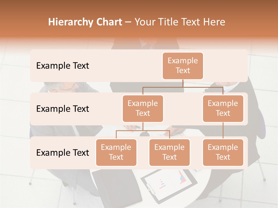 A Group Of Business People Shaking Hands Over A Table PowerPoint Template