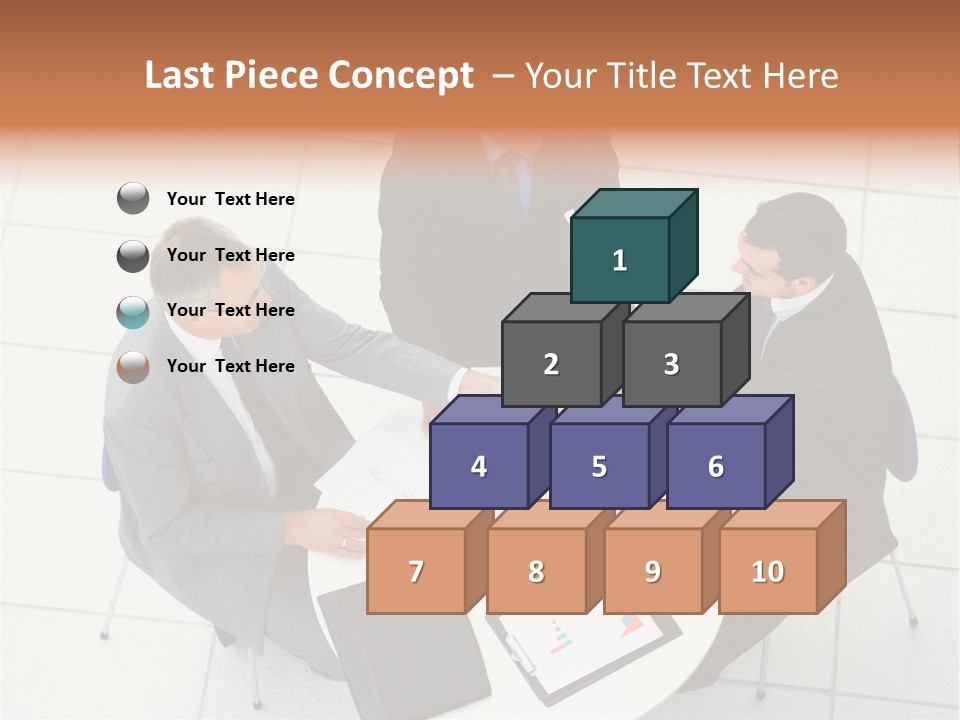 A Group Of Business People Shaking Hands Over A Table PowerPoint Template