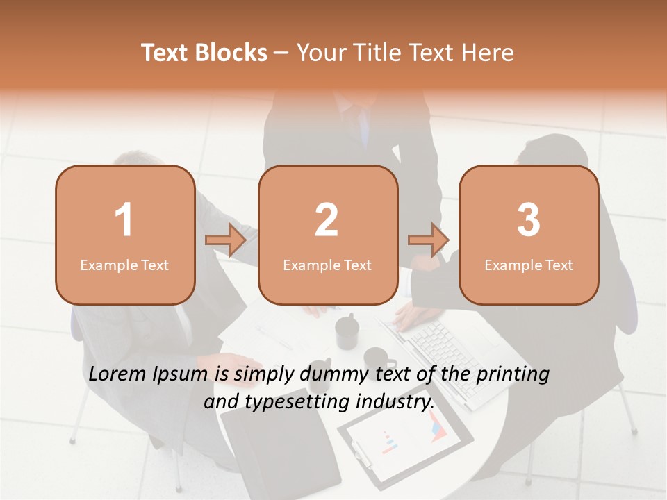 A Group Of Business People Shaking Hands Over A Table PowerPoint Template