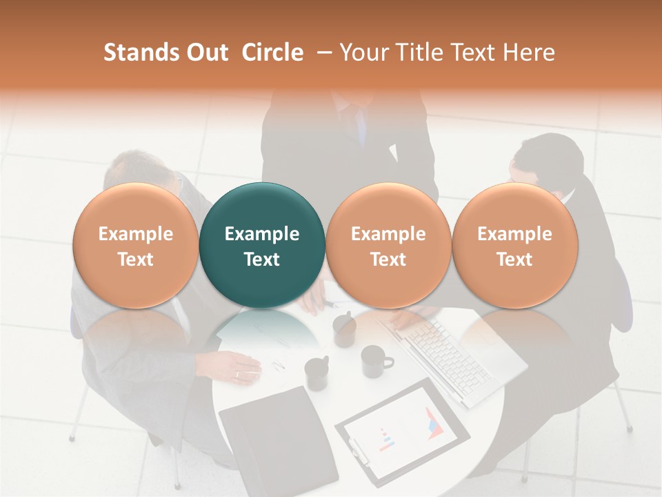 A Group Of Business People Shaking Hands Over A Table PowerPoint Template