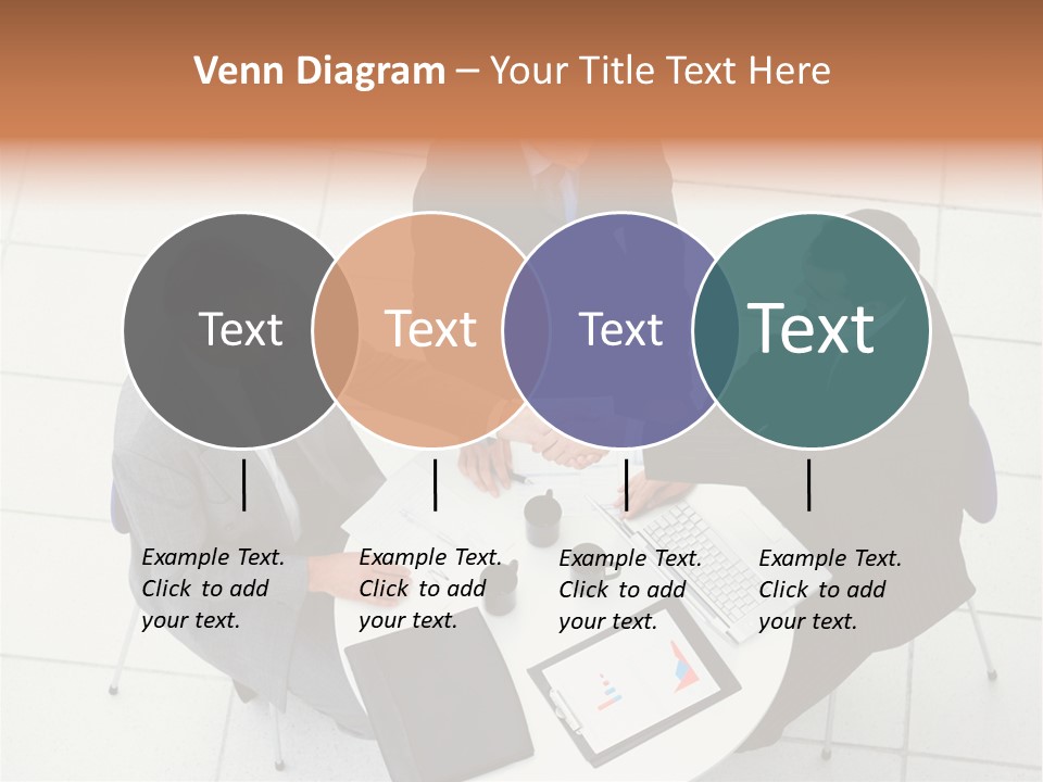 A Group Of Business People Shaking Hands Over A Table PowerPoint Template