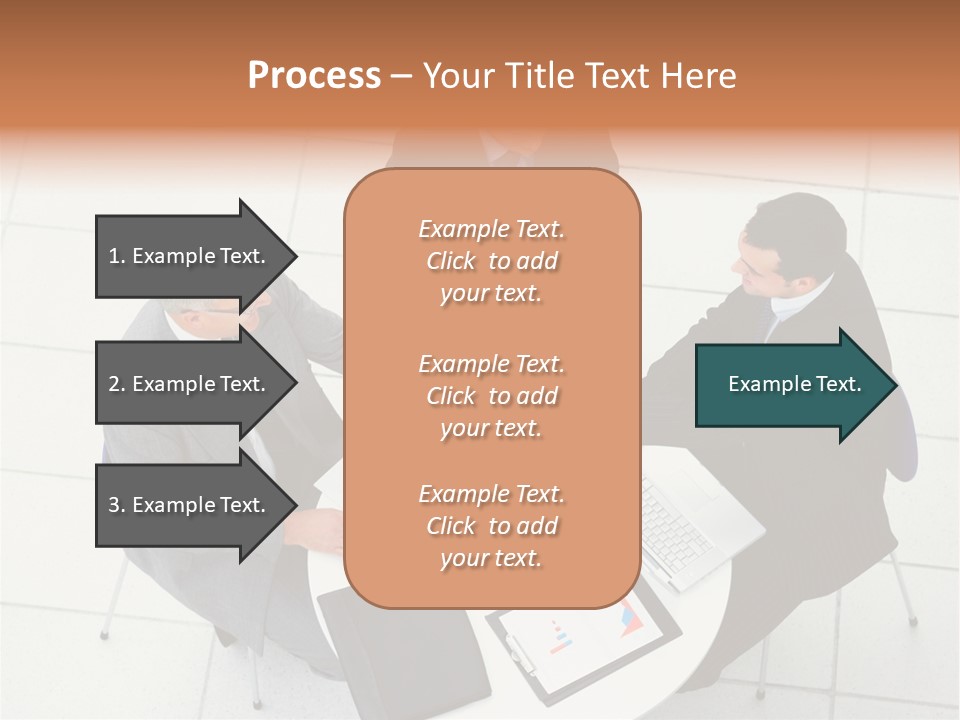A Group Of Business People Shaking Hands Over A Table PowerPoint Template