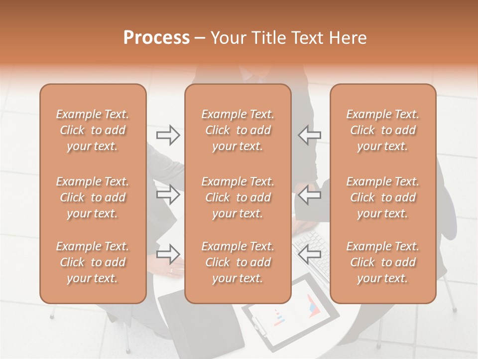 A Group Of Business People Shaking Hands Over A Table PowerPoint Template