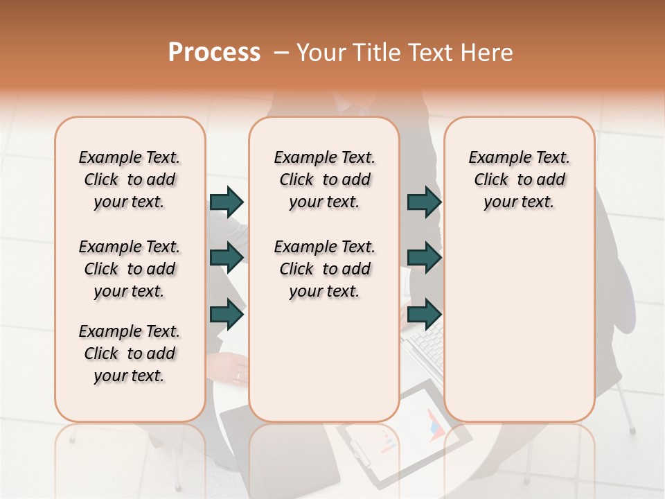 A Group Of Business People Shaking Hands Over A Table PowerPoint Template
