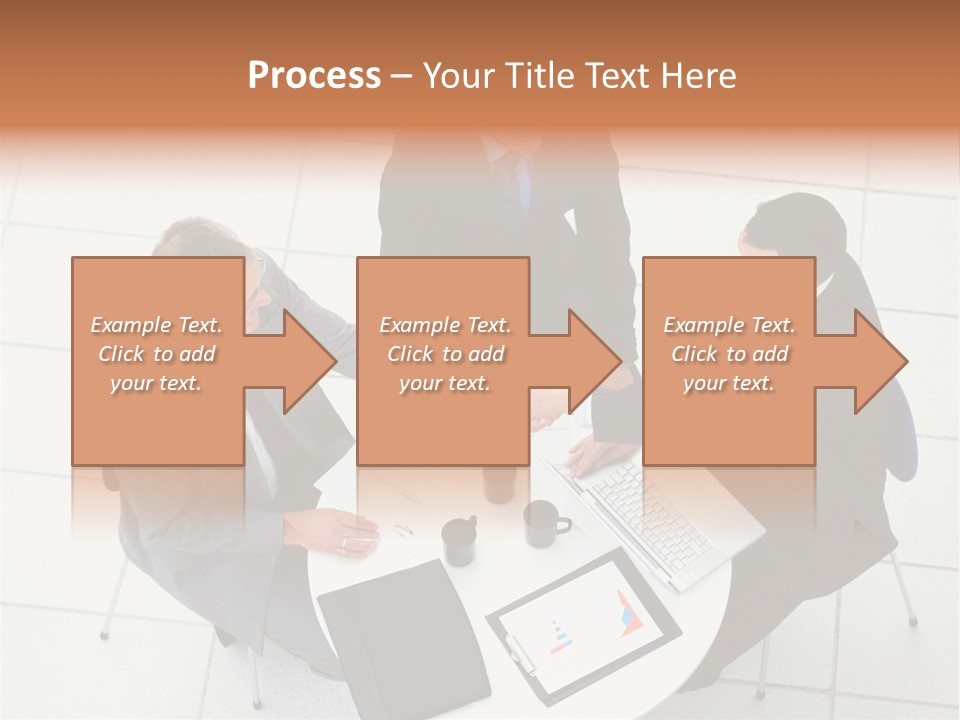 A Group Of Business People Shaking Hands Over A Table PowerPoint Template