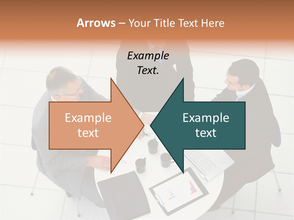 A Group Of Business People Shaking Hands Over A Table PowerPoint Template