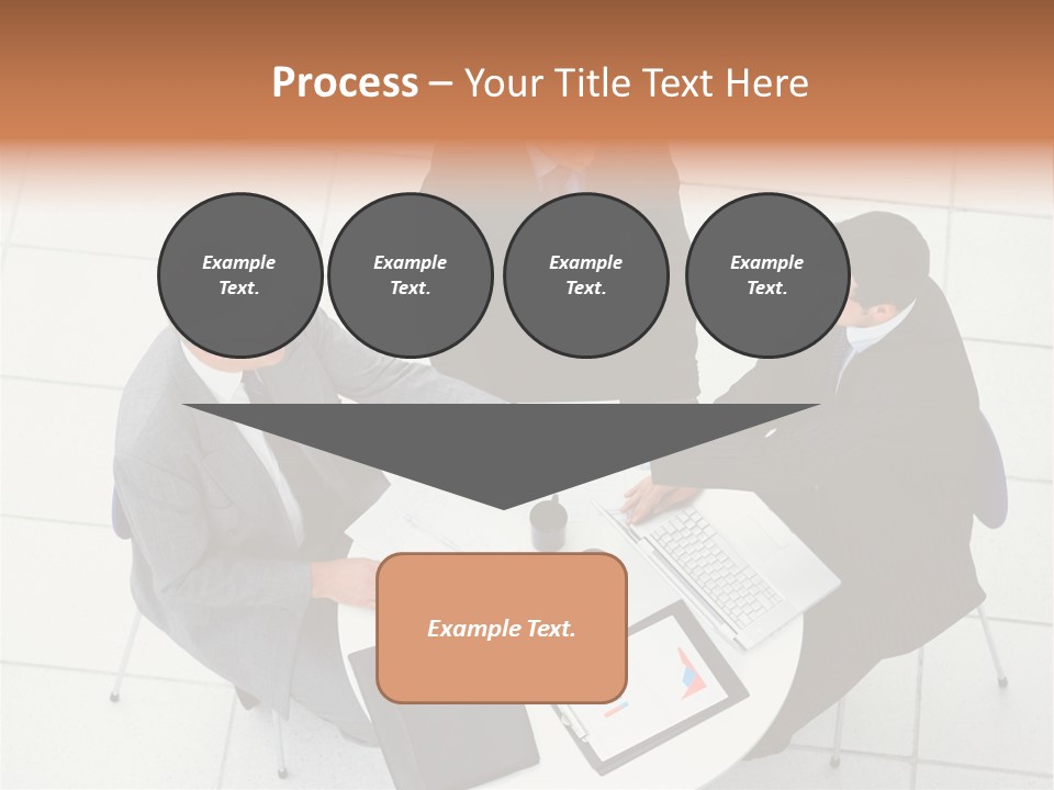 A Group Of Business People Shaking Hands Over A Table PowerPoint Template