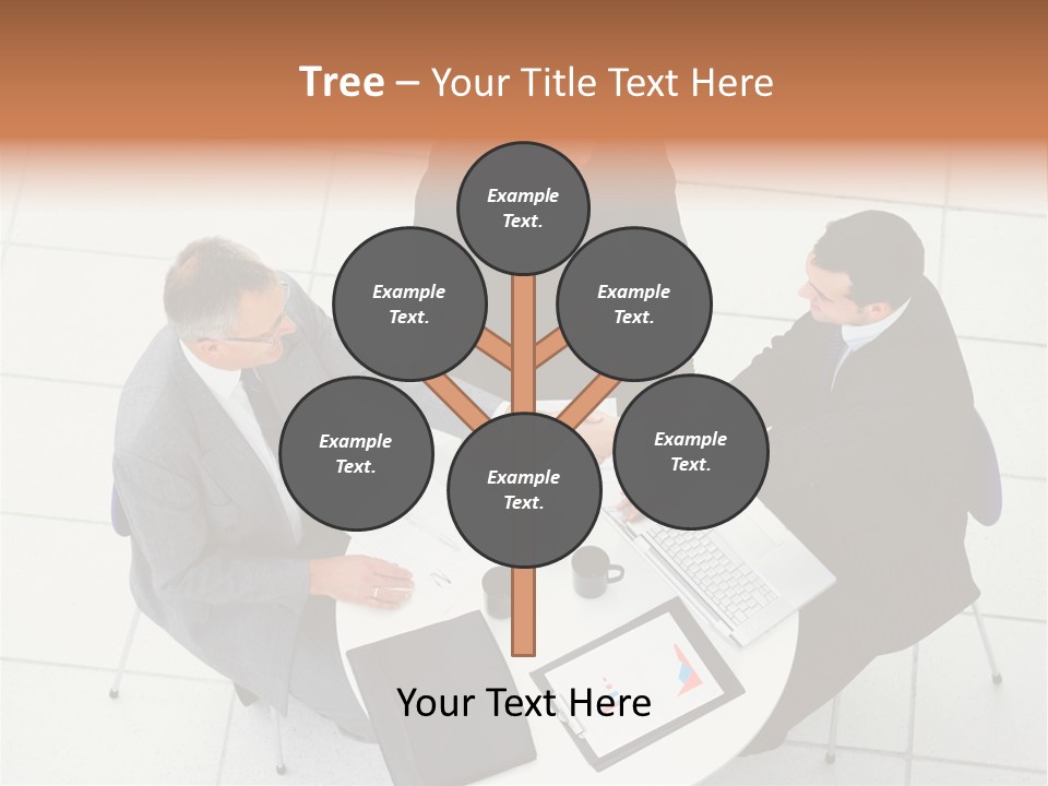 A Group Of Business People Shaking Hands Over A Table PowerPoint Template