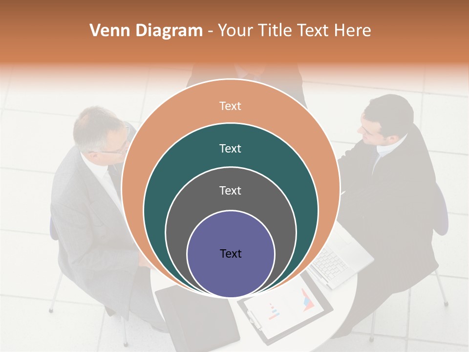 A Group Of Business People Shaking Hands Over A Table PowerPoint Template