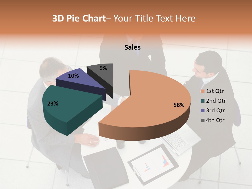 A Group Of Business People Shaking Hands Over A Table PowerPoint Template