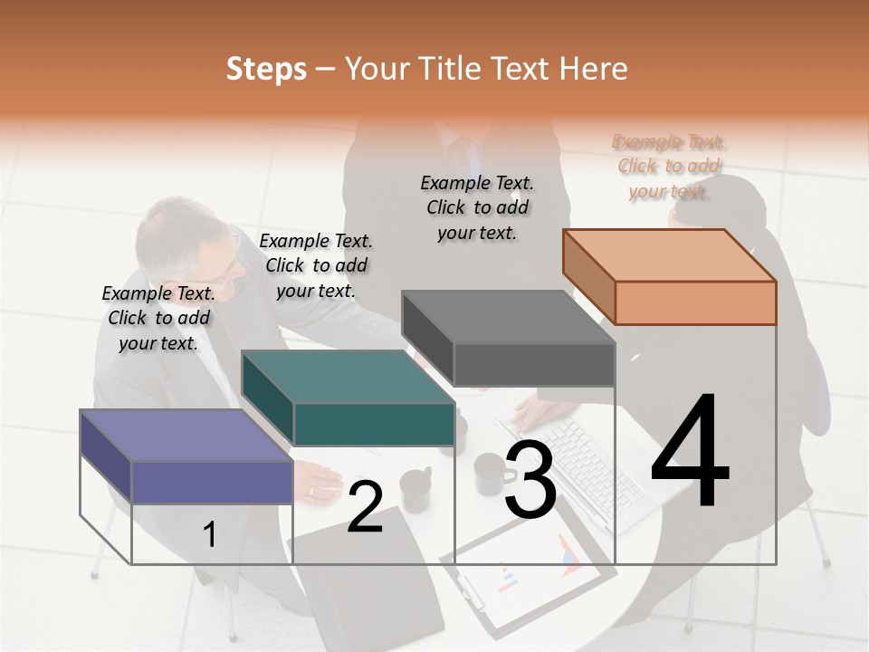A Group Of Business People Shaking Hands Over A Table PowerPoint Template