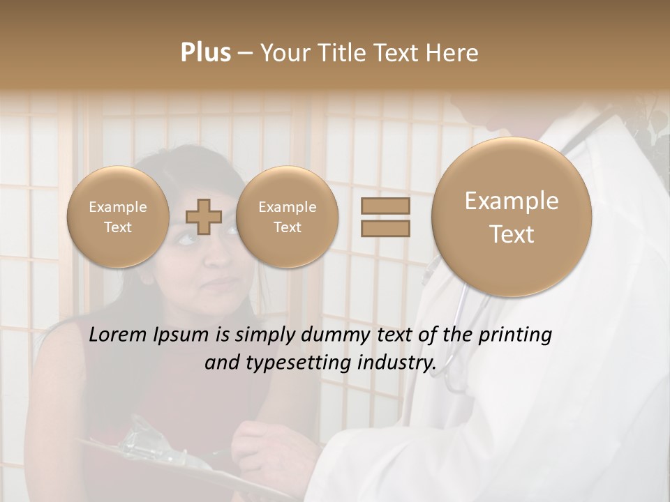 Man Lifting Weights At The Gym Looking Serious PowerPoint Template
