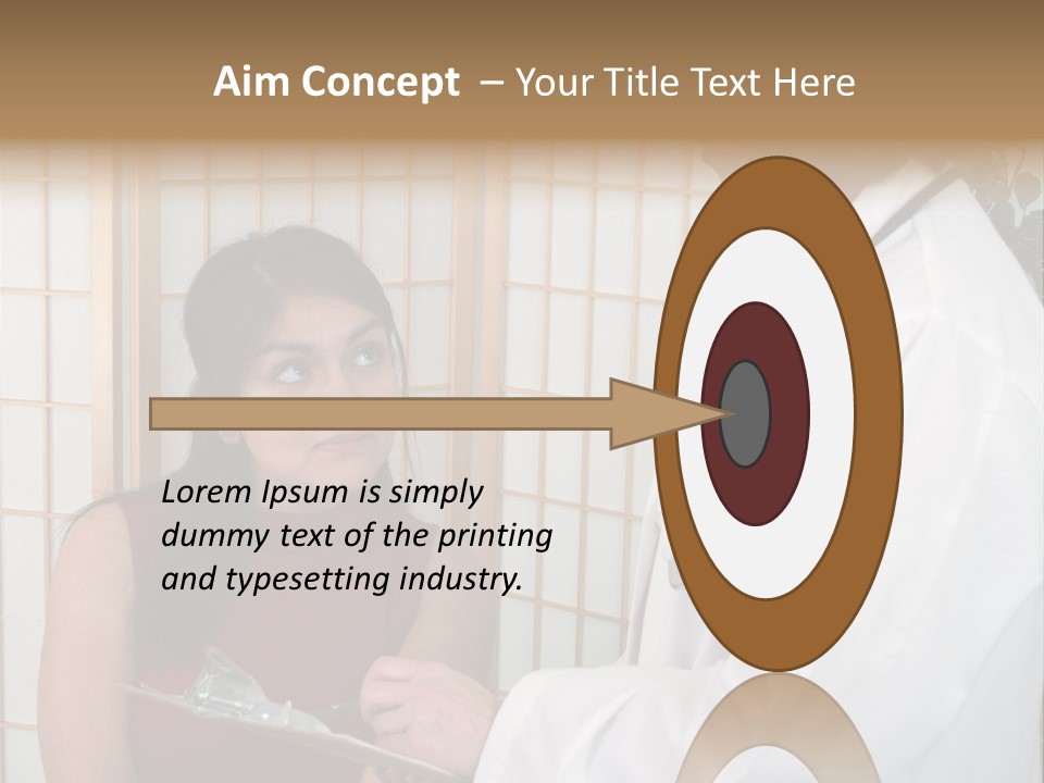 Man Lifting Weights At The Gym Looking Serious PowerPoint Template