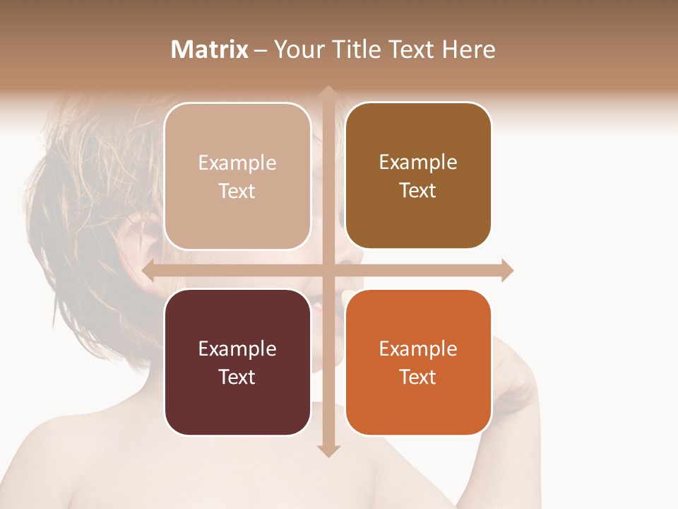 A Child Brushing His Teeth With A Toothbrush PowerPoint Template