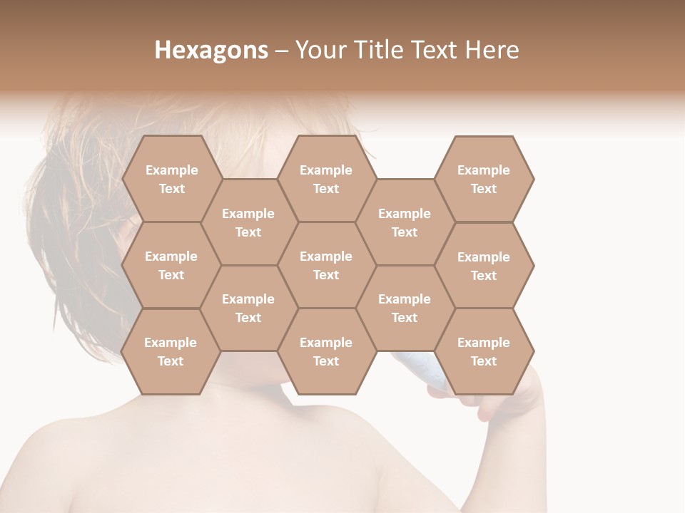 A Child Brushing His Teeth With A Toothbrush PowerPoint Template