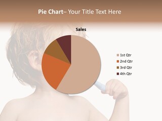 A Child Brushing His Teeth With A Toothbrush PowerPoint Template