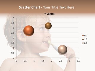 A Child Brushing His Teeth With A Toothbrush PowerPoint Template