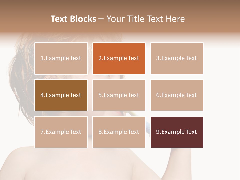 A Child Brushing His Teeth With A Toothbrush PowerPoint Template