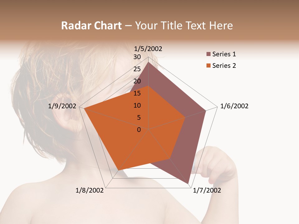 A Child Brushing His Teeth With A Toothbrush PowerPoint Template