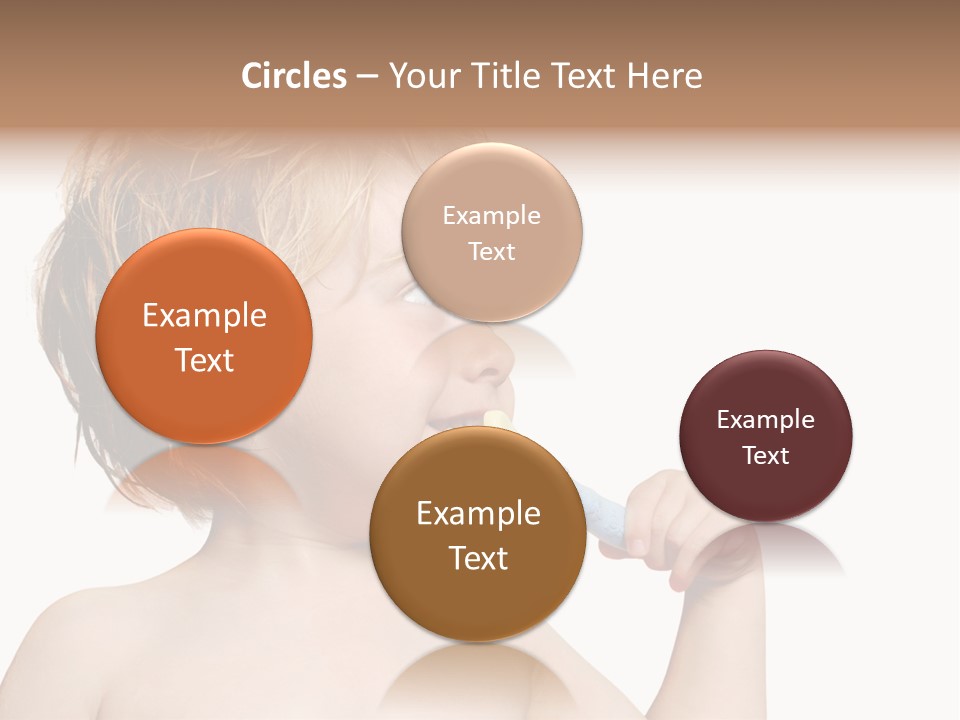 A Child Brushing His Teeth With A Toothbrush PowerPoint Template