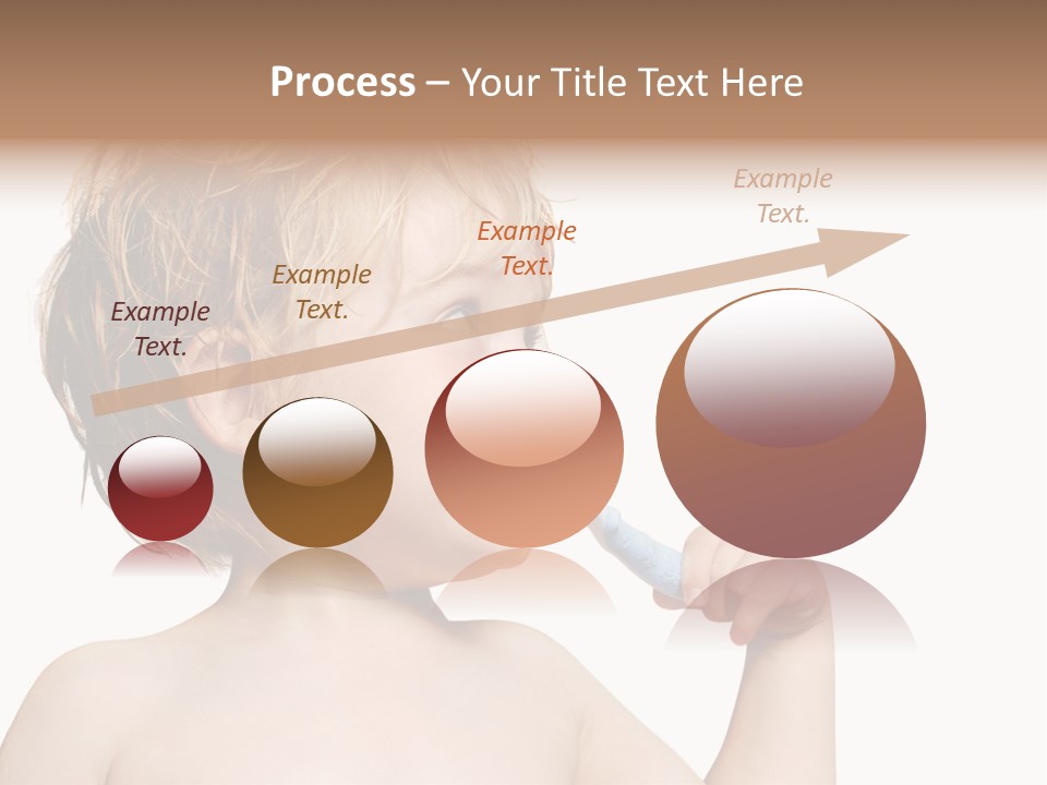 A Child Brushing His Teeth With A Toothbrush PowerPoint Template