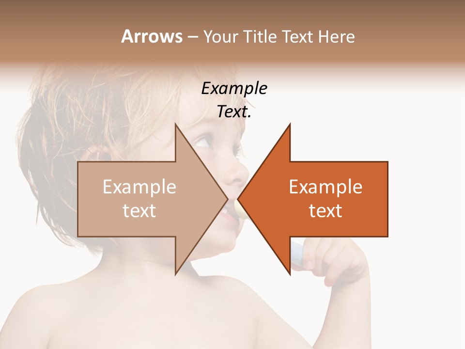 A Child Brushing His Teeth With A Toothbrush PowerPoint Template