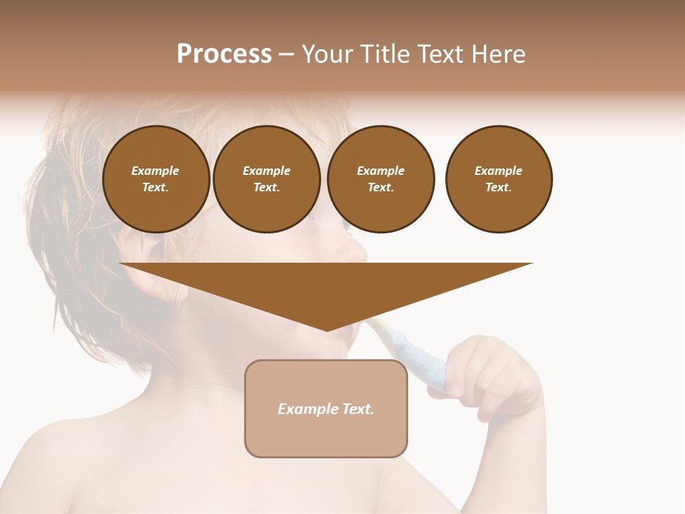 A Child Brushing His Teeth With A Toothbrush PowerPoint Template