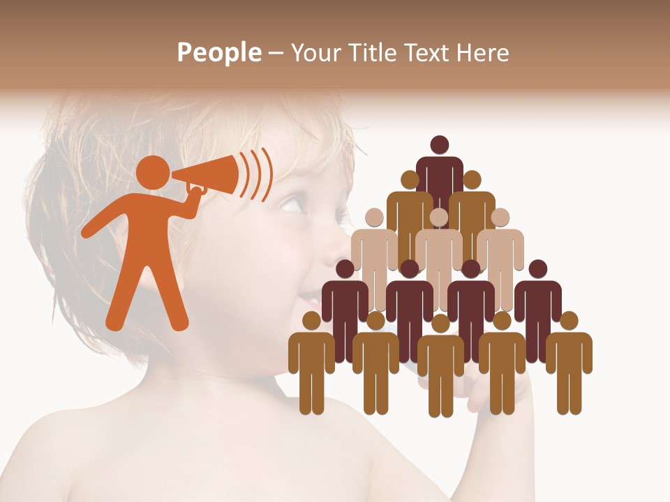 A Child Brushing His Teeth With A Toothbrush PowerPoint Template