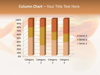 Orange With Peeled Skin Reflecting In Glass Surface. PowerPoint Template