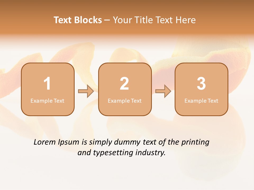 Orange With Peeled Skin Reflecting In Glass Surface. PowerPoint Template