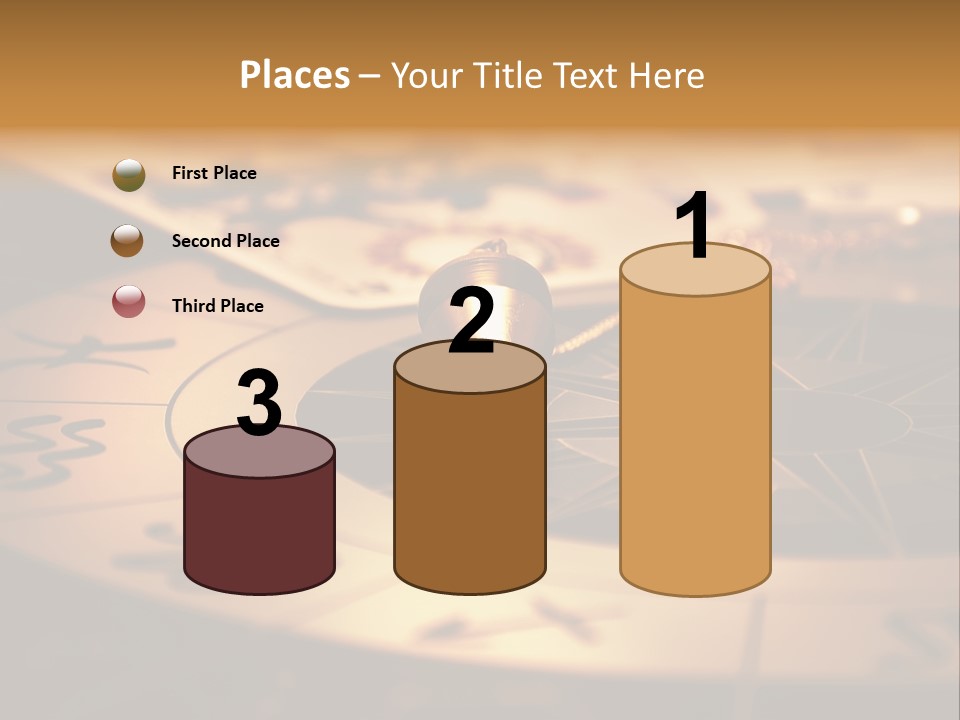Magic Pendulum And Cards Of Tarots On Astrological Background PowerPoint Template