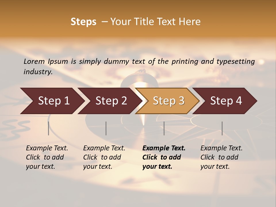 Magic Pendulum And Cards Of Tarots On Astrological Background PowerPoint Template