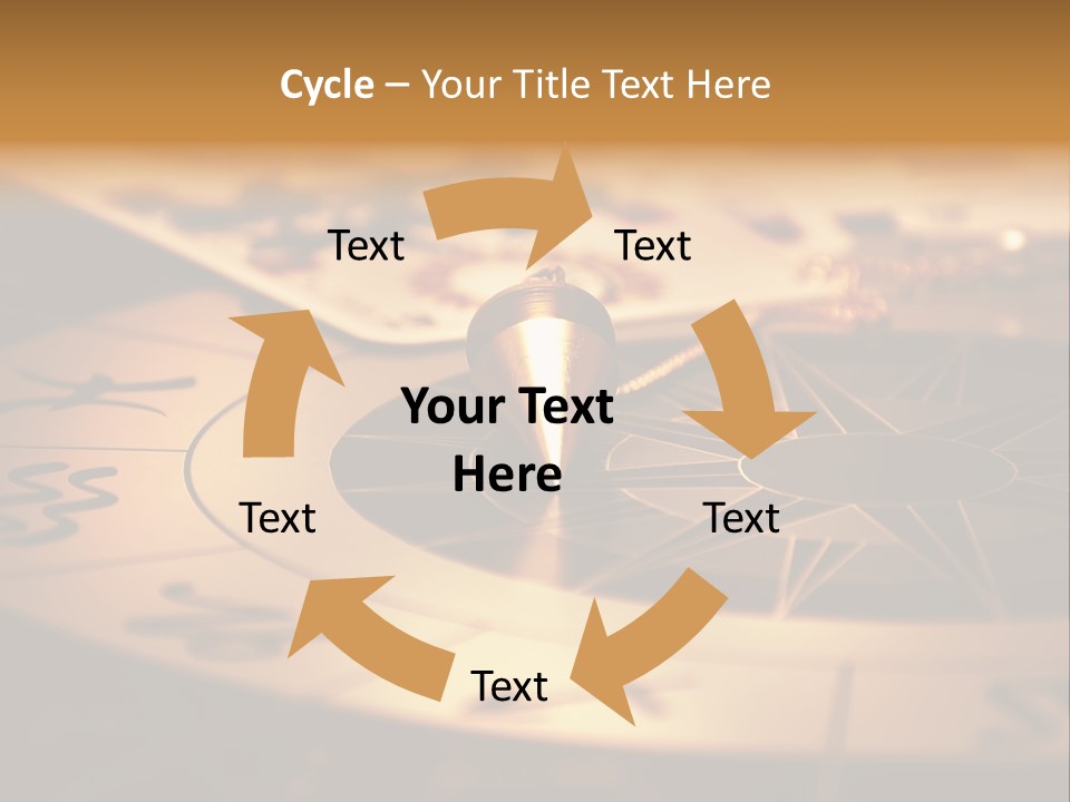 Magic Pendulum And Cards Of Tarots On Astrological Background PowerPoint Template