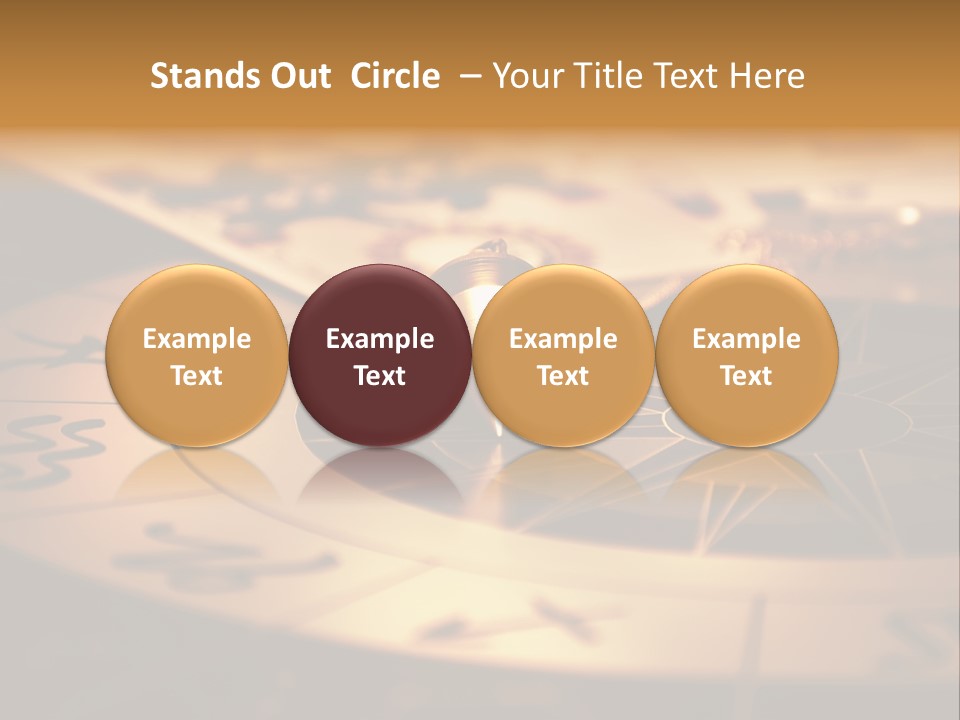 Magic Pendulum And Cards Of Tarots On Astrological Background PowerPoint Template