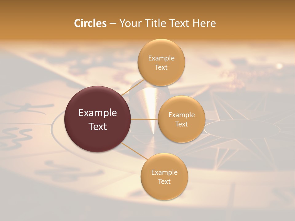 Magic Pendulum And Cards Of Tarots On Astrological Background PowerPoint Template