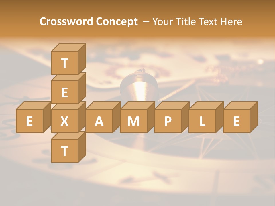 Magic Pendulum And Cards Of Tarots On Astrological Background PowerPoint Template