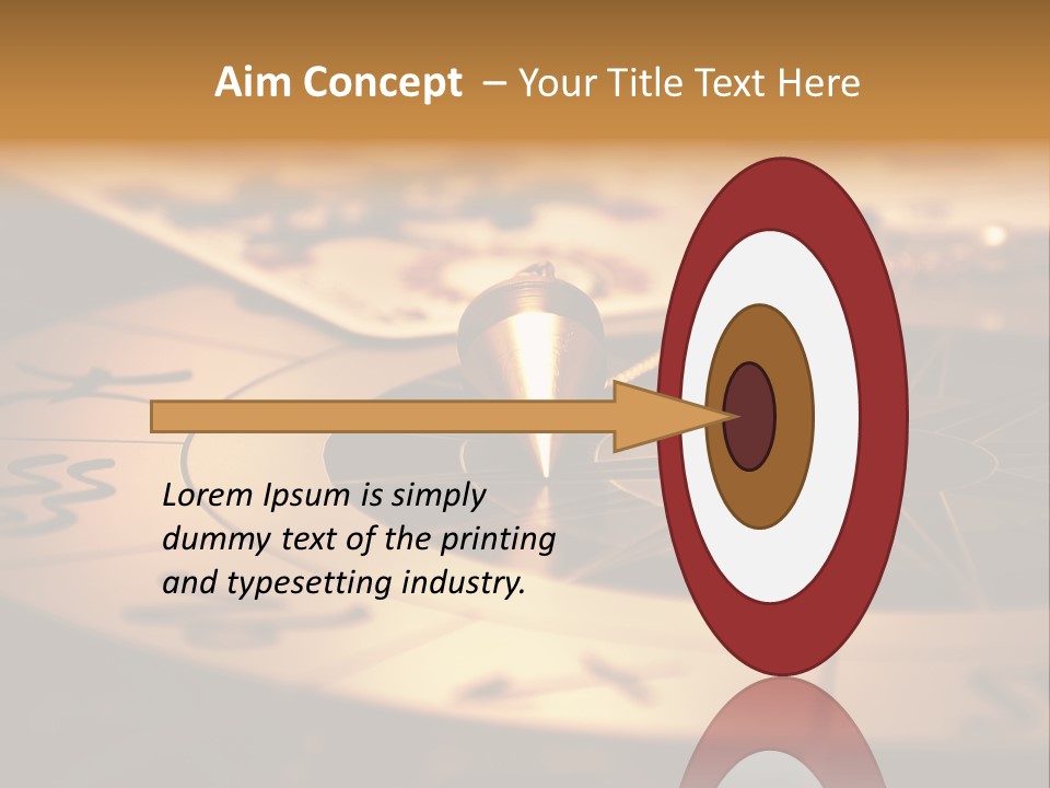 Magic Pendulum And Cards Of Tarots On Astrological Background PowerPoint Template