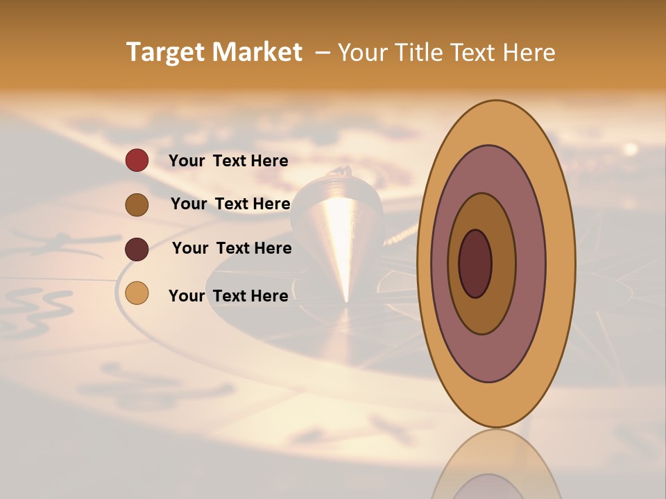 Magic Pendulum And Cards Of Tarots On Astrological Background PowerPoint Template