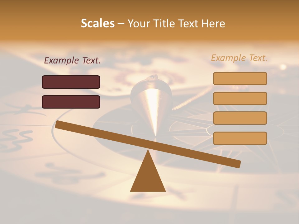Magic Pendulum And Cards Of Tarots On Astrological Background PowerPoint Template