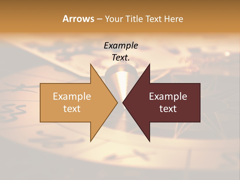 Magic Pendulum And Cards Of Tarots On Astrological Background PowerPoint Template
