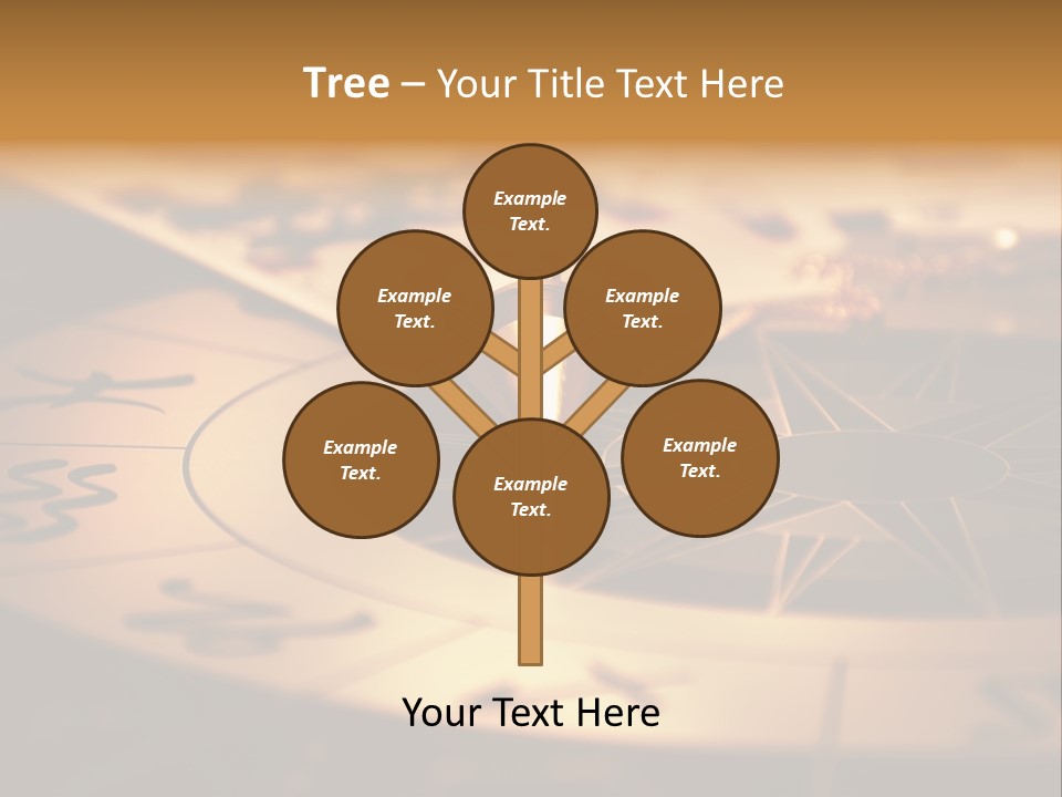 Magic Pendulum And Cards Of Tarots On Astrological Background PowerPoint Template