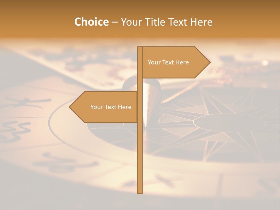 Magic Pendulum And Cards Of Tarots On Astrological Background PowerPoint Template