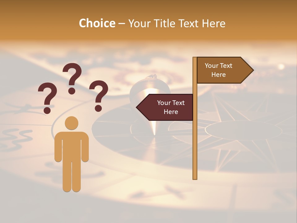 Magic Pendulum And Cards Of Tarots On Astrological Background PowerPoint Template