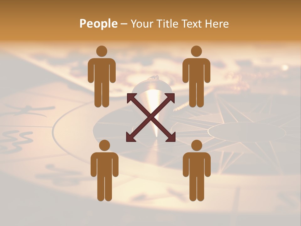 Magic Pendulum And Cards Of Tarots On Astrological Background PowerPoint Template