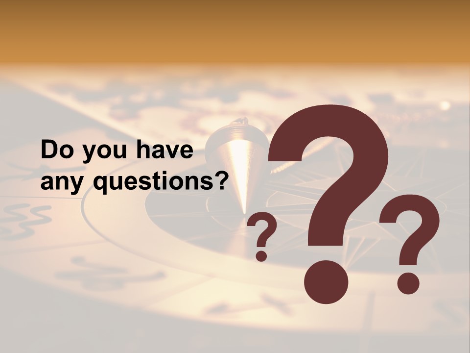 Magic Pendulum And Cards Of Tarots On Astrological Background PowerPoint Template