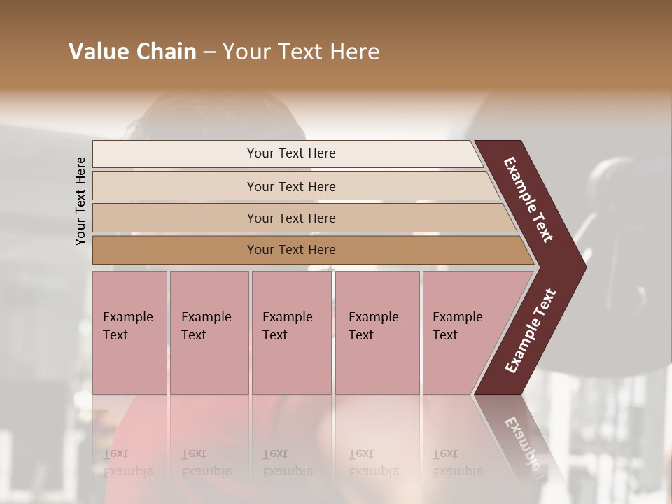 Man Lifting Weights At The Gym Looking Serious PowerPoint Template