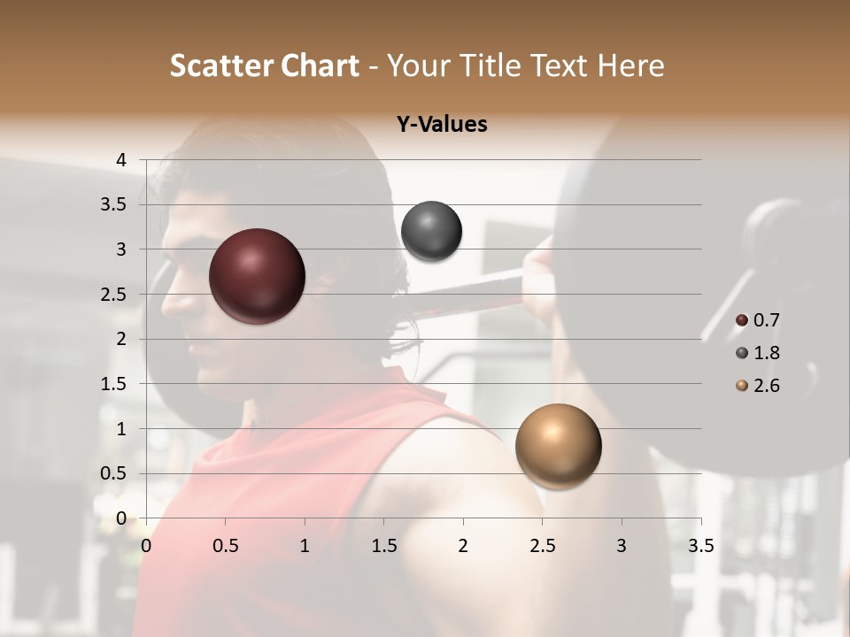 Man Lifting Weights At The Gym Looking Serious PowerPoint Template