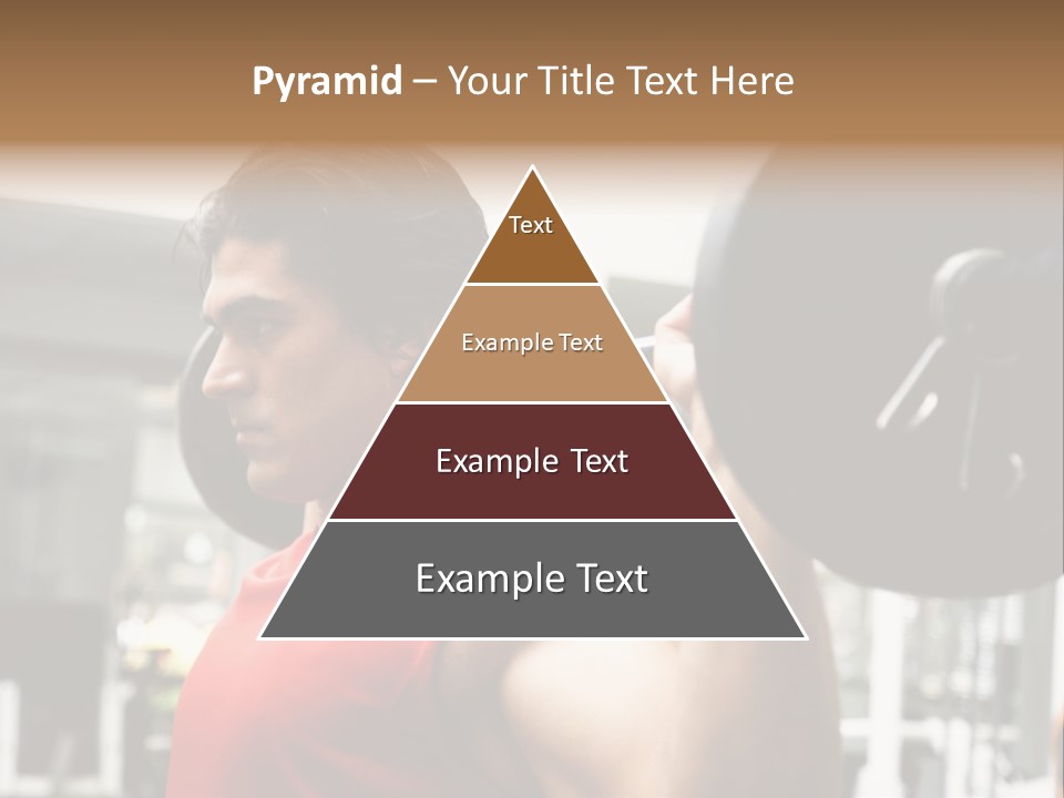 Man Lifting Weights At The Gym Looking Serious PowerPoint Template