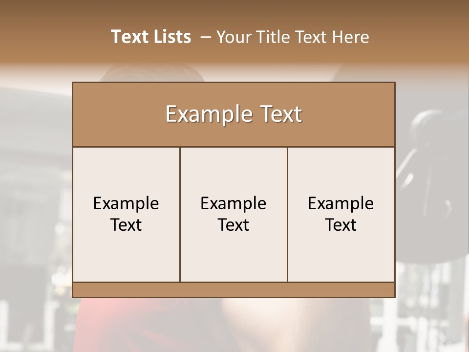 Man Lifting Weights At The Gym Looking Serious PowerPoint Template