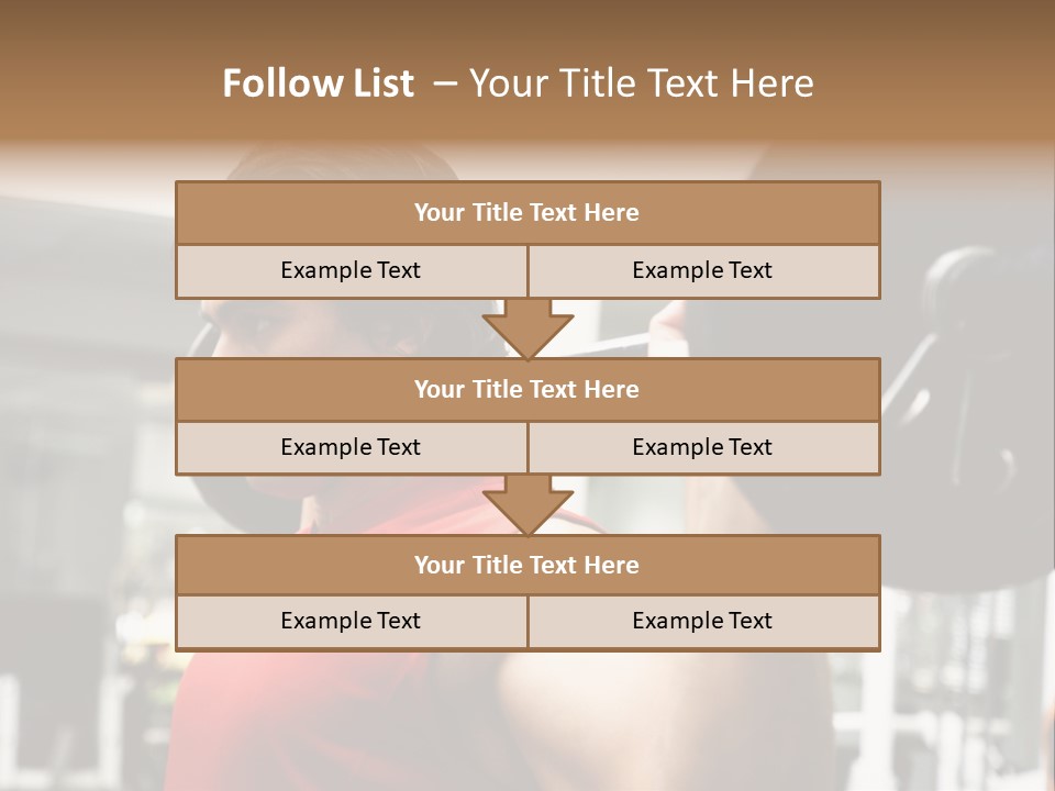 Man Lifting Weights At The Gym Looking Serious PowerPoint Template
